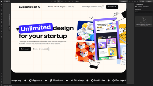 Subscription X - Webflow Template And UI Kit Static Content