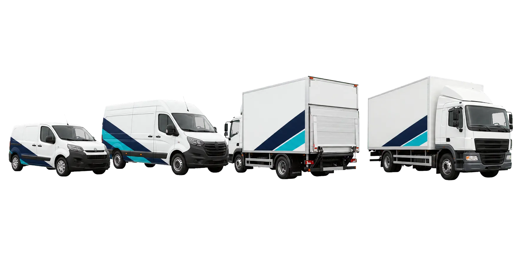 Gamme de quatre véhicules Easy2go, du van au poids lourd