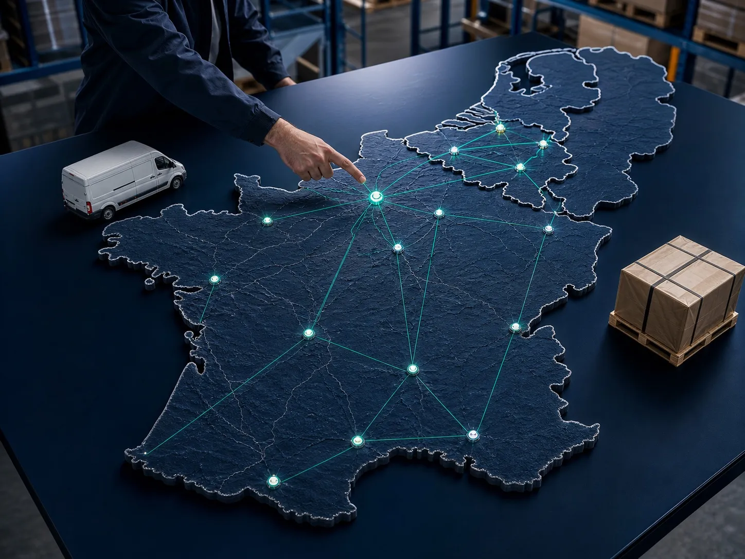Carte de couverture du réseau de distribution