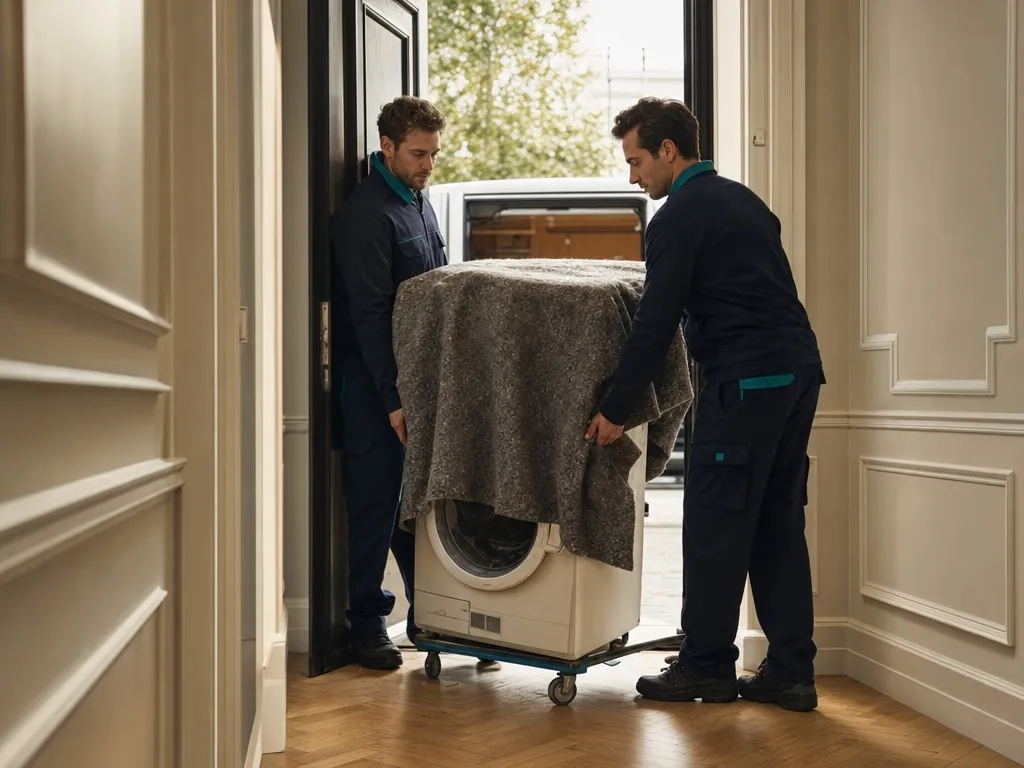 Remise d’un appareil électroménager au seuil d’un logement