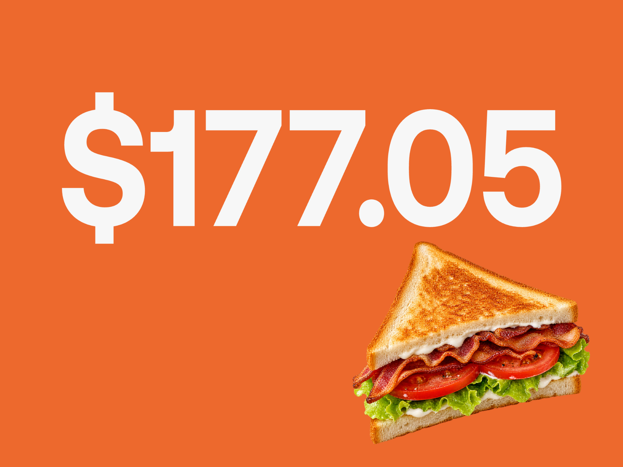 A $177 box lunch catering invoice