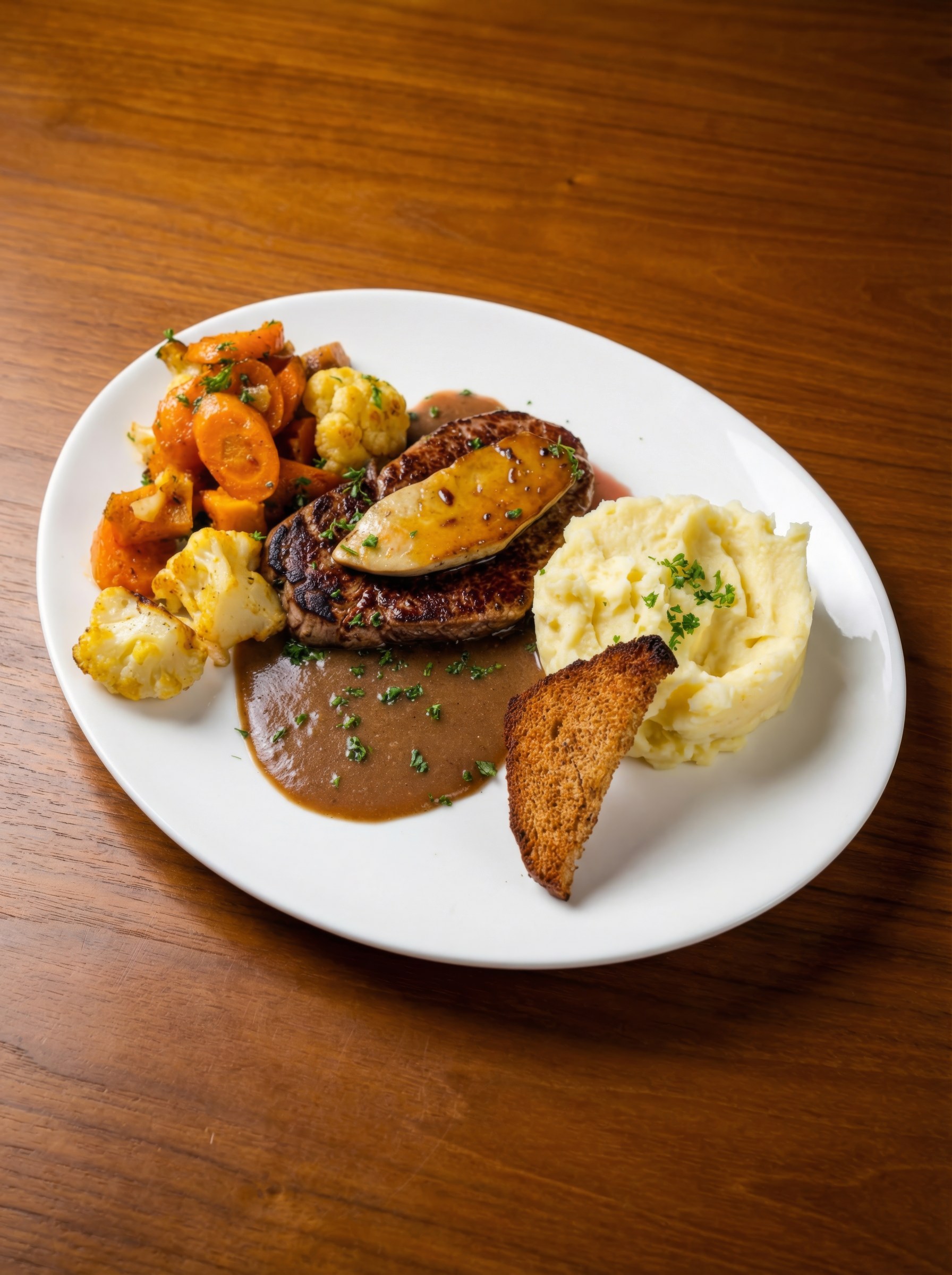 Viande en sauce et purée
