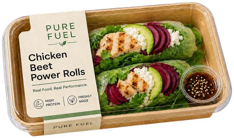 Chicken Beet Power Rolls