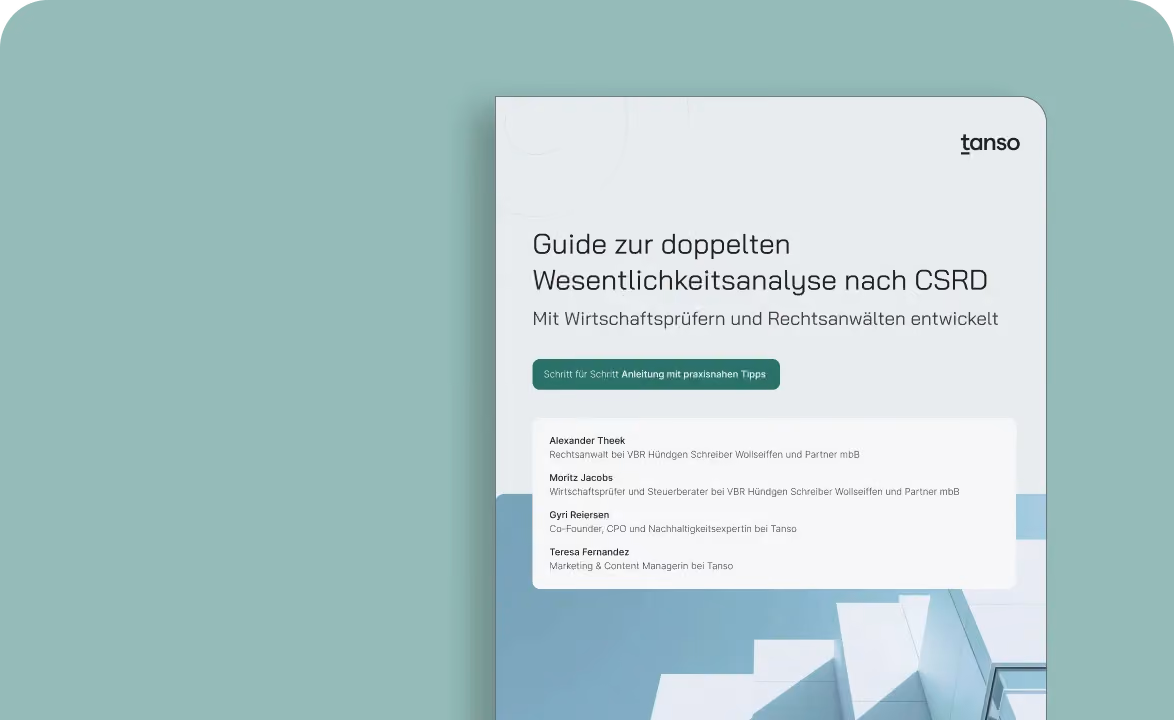 Seite für den Downdload des Guide zur doppelten Wesentlichkeitsanalyse nach CSRD