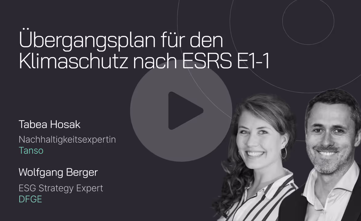 Climate transition plan according to ESRS E1-1