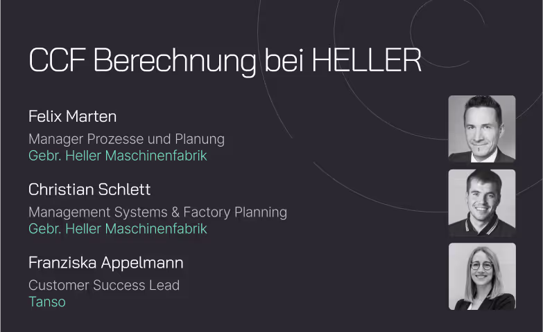 On-demand Webinar zu dem Thema: "CCF Berechnung bei HELLER"