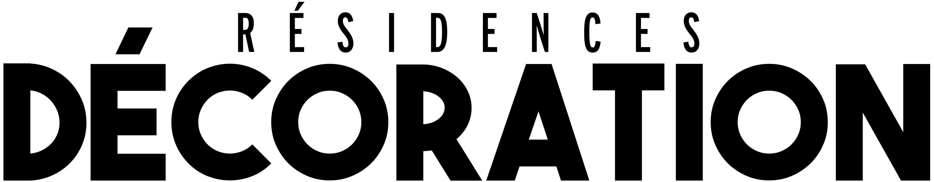 Logo avec le texte en majuscules « RÉSIDENCES DÉCORATION » en noir sur fond blanc.