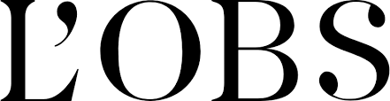 Logo noir et blanc avec texte stylisé L’OBS.