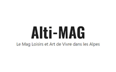 Logo Alti-MAG avec le texte en dessous : Le Mag Loisirs et Art de Vivre dans les Alpes.