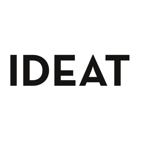 Texte noir sur fond blanc affichant le mot IDEAT en lettres majuscules.