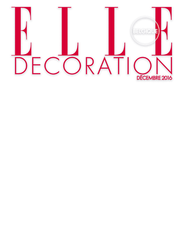 Logo du magazine ELLE Decoration Belgique avec la mention décembre 2016.