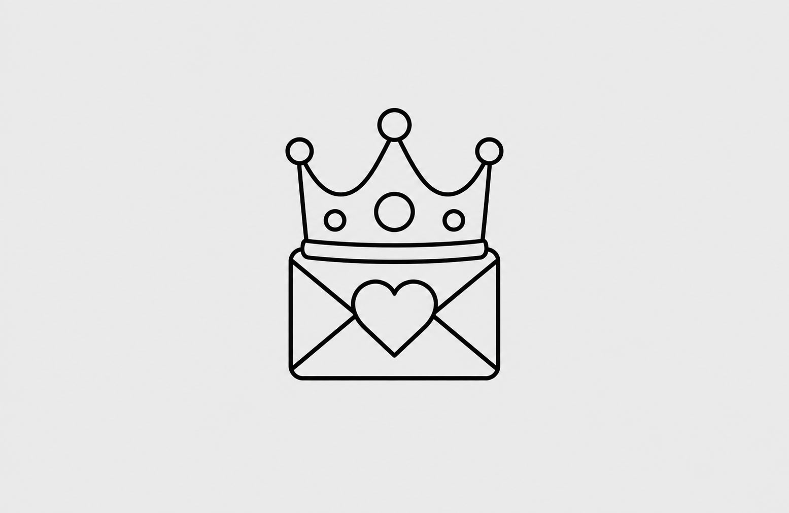 Letter with a crown