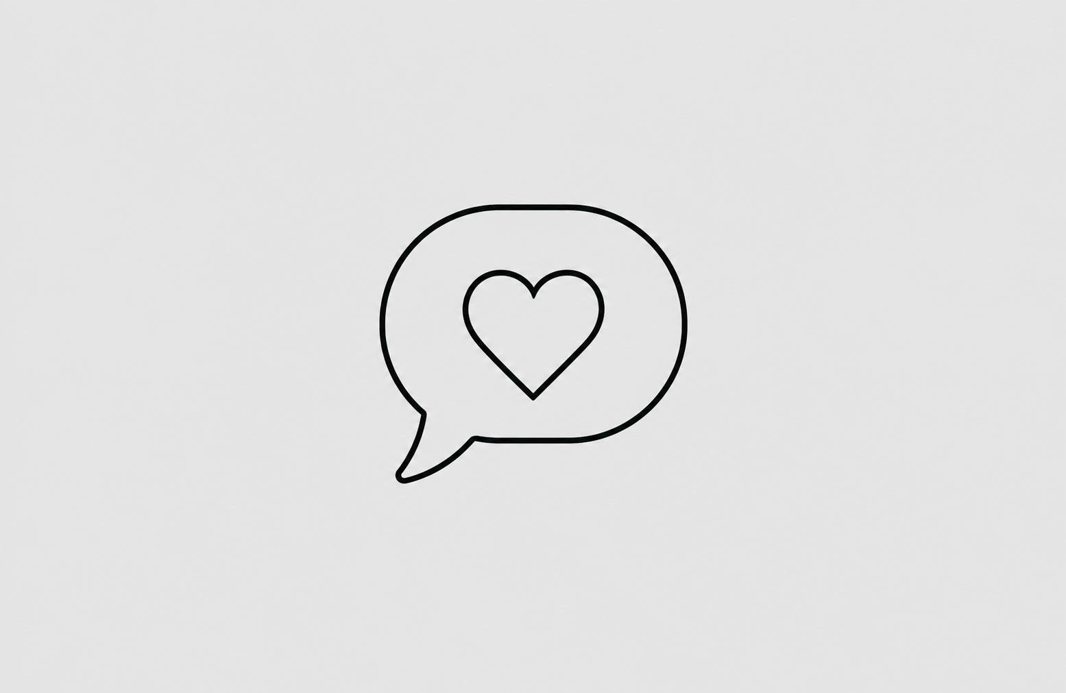 Speech bubble with heart