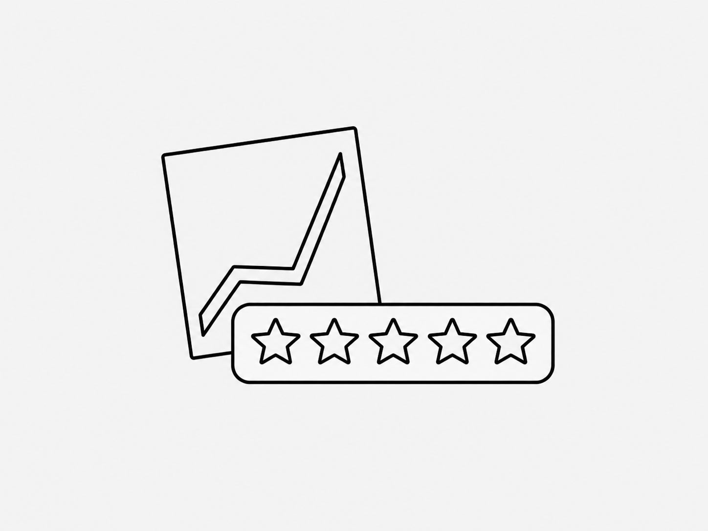 A positive count and a 5 star rating