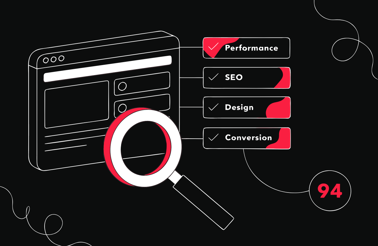 Example website audit report screenshot