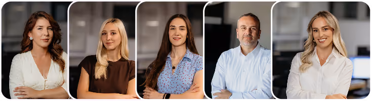 Portraits of TQORE team members you would work with