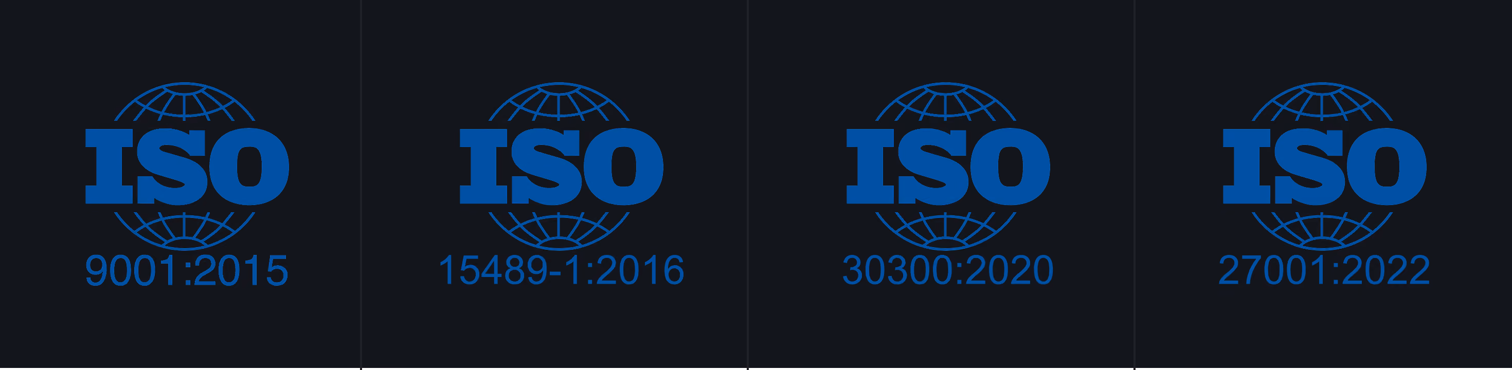 TQORE ISO certifications: ISO 9001:2015, ISO 15489-1:2016, ISO 30300:2020 and ISO 27001:2022