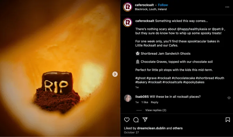 Rocksalt halloween brownie on Instagram