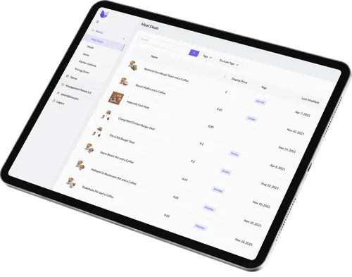Vita Mojo's POS system on a tablet
