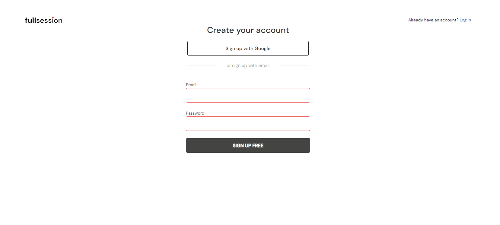 Create your account