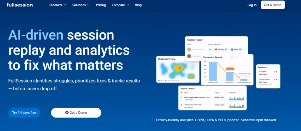 AI Driven Session Replay Product Analytics FullSession