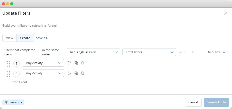 Fullsession funnel tracking