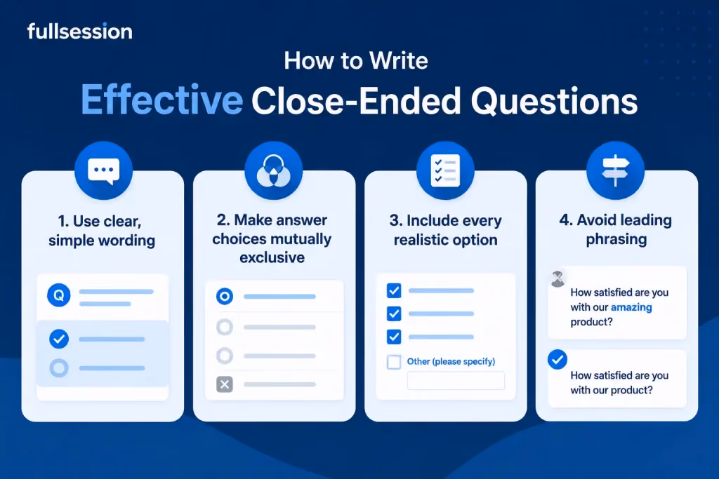 how to write effective close-ended questions