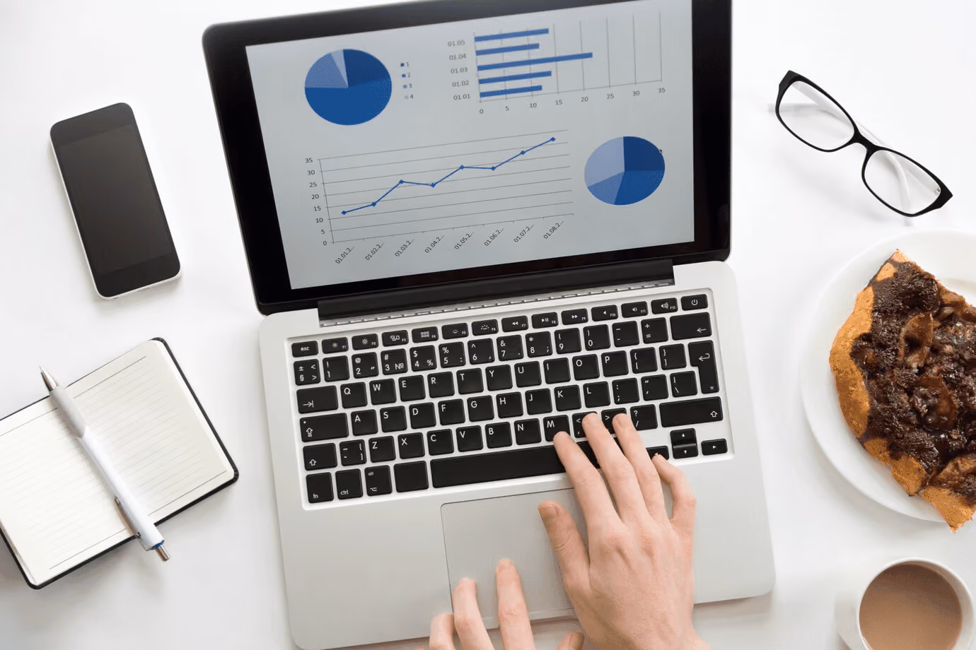 analytics shown on a laptop