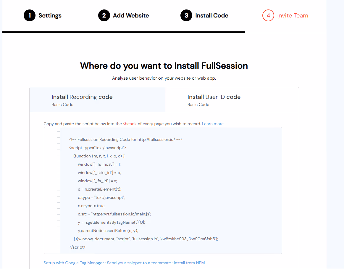 fullsession installation step