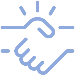 Handshake icon representing partnership
