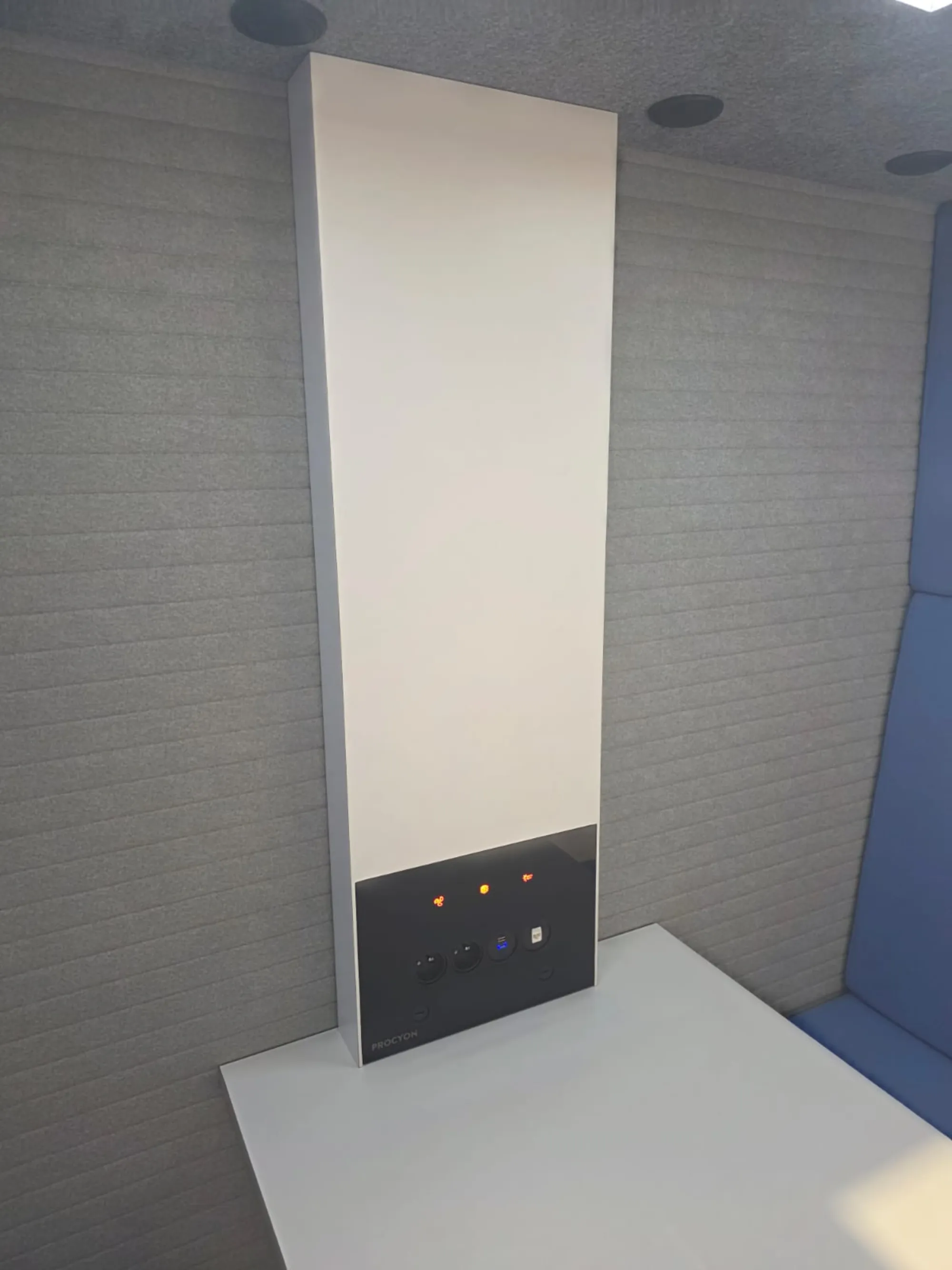 Cabine Duo reconditionnée, intérieur bleu