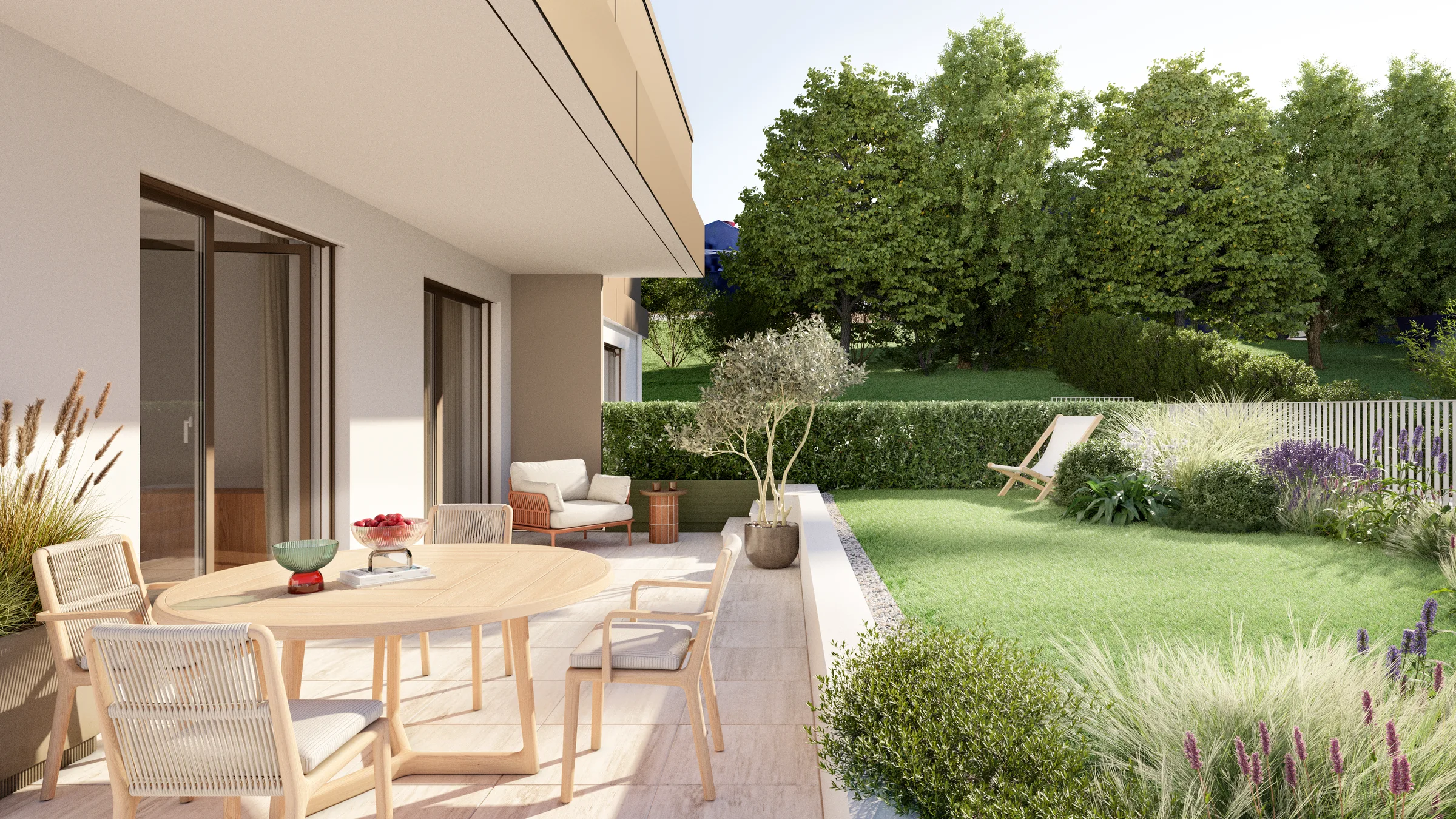 Terrasse mit Eigengarten (Ausstattungsbeispiel)