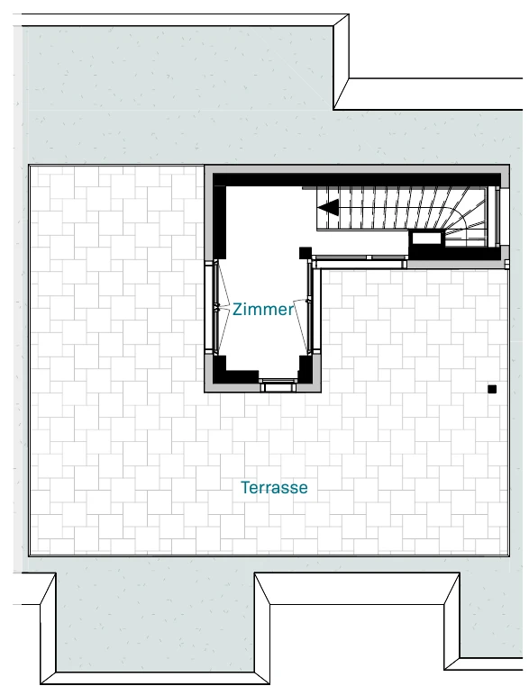 3. Obergeschoss (Studio und Dachterrasse)