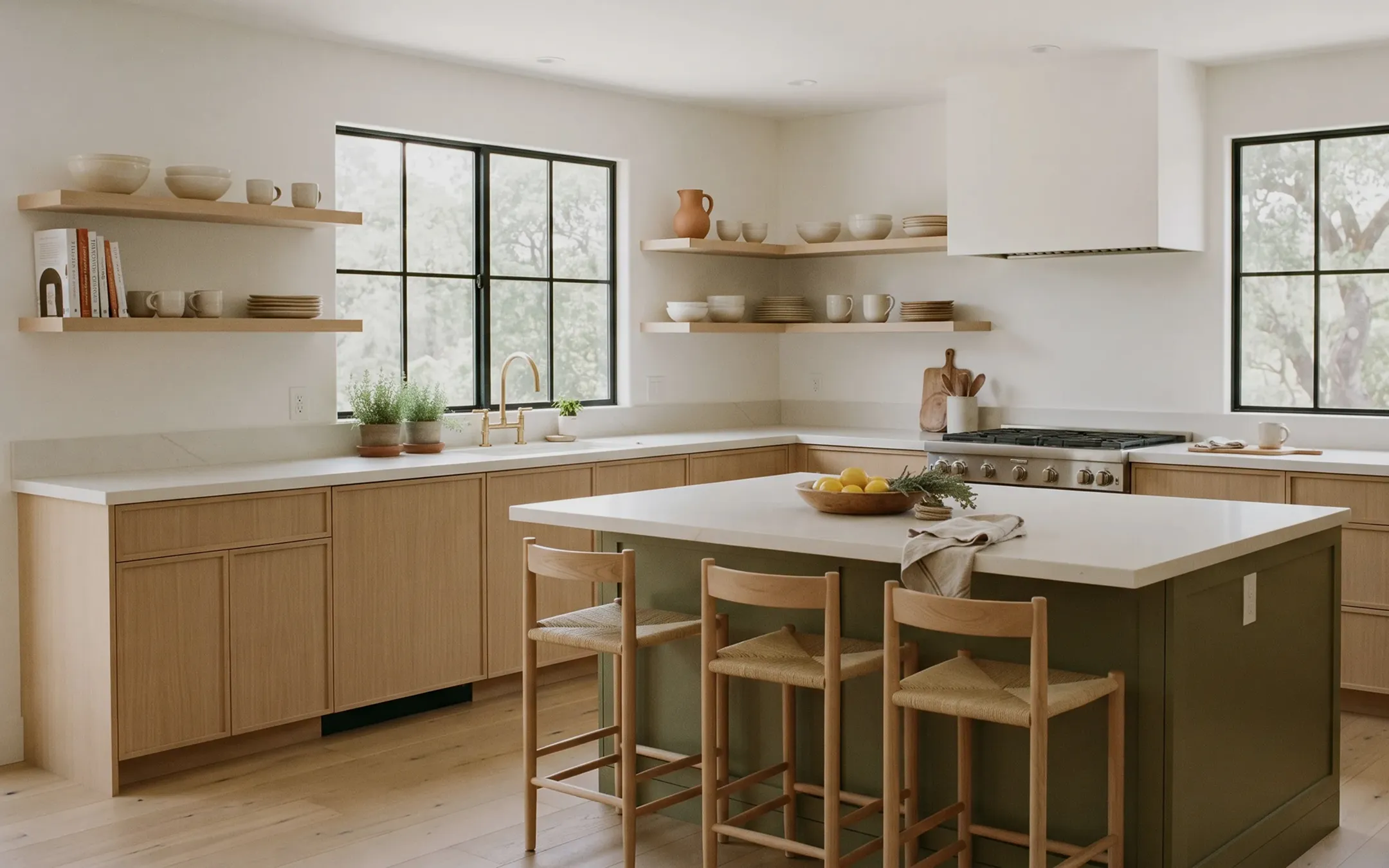 Modern kitchen interior in an Auburn, CA home remodeled by New Castle Construction