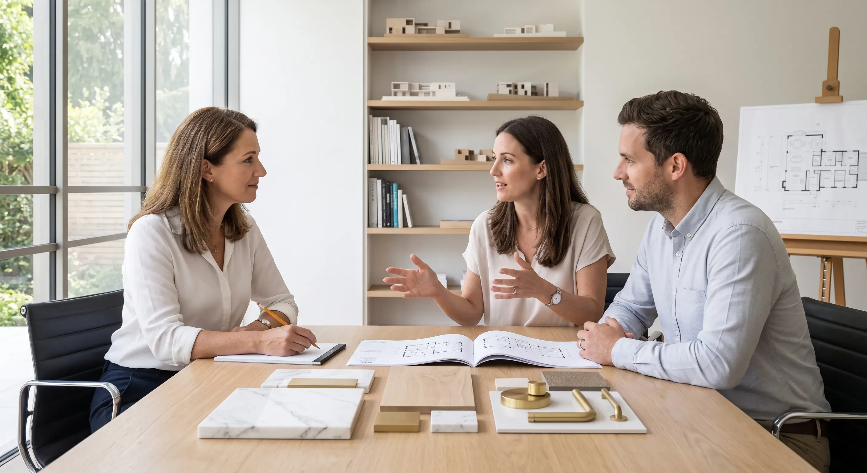 Initial consultation with a New Castle Construction homeowner