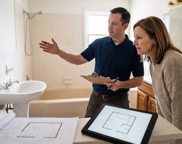 Bathroom remodel assessment and design consultation