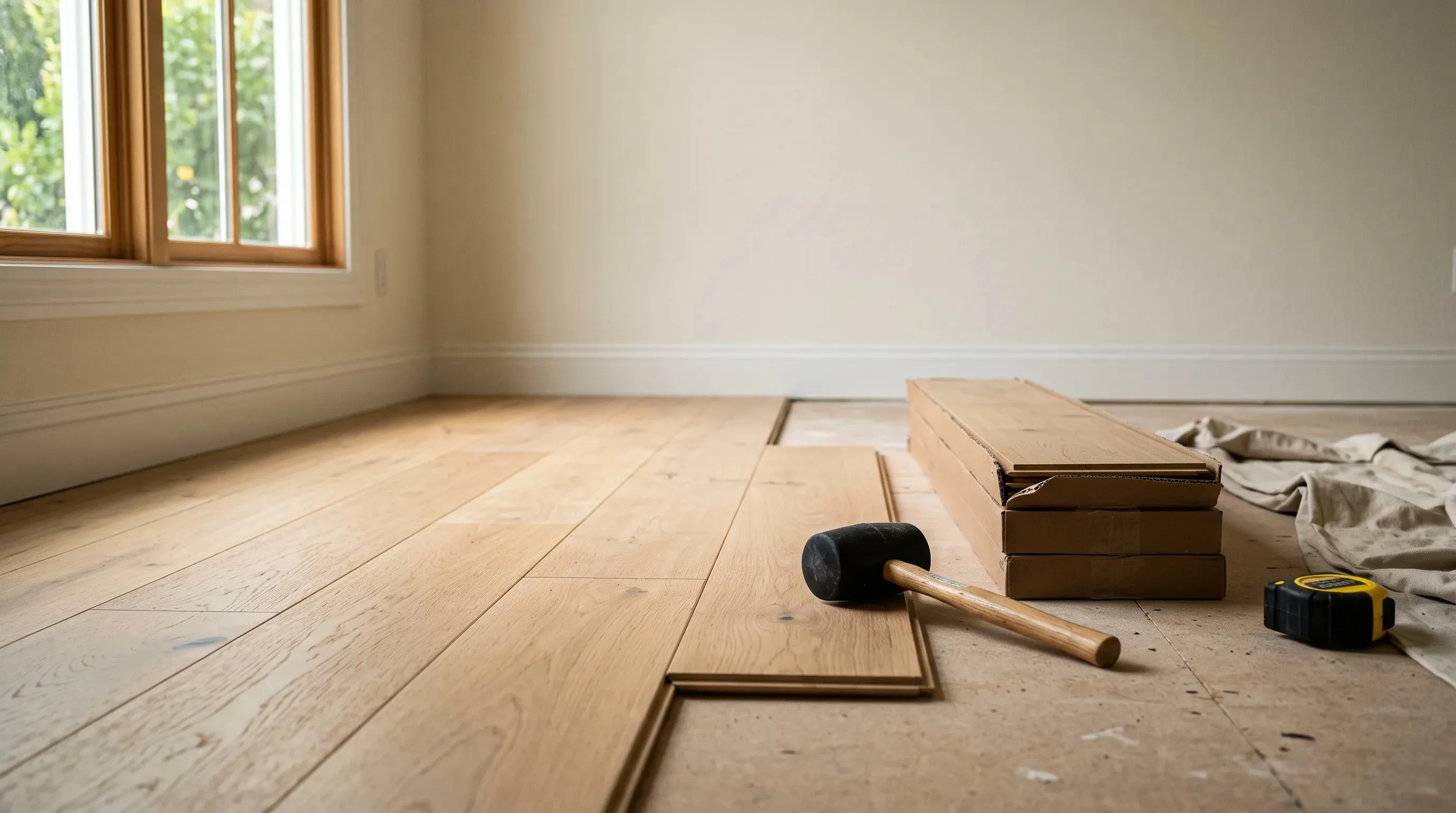 Interior living space remodeled by New Castle Construction