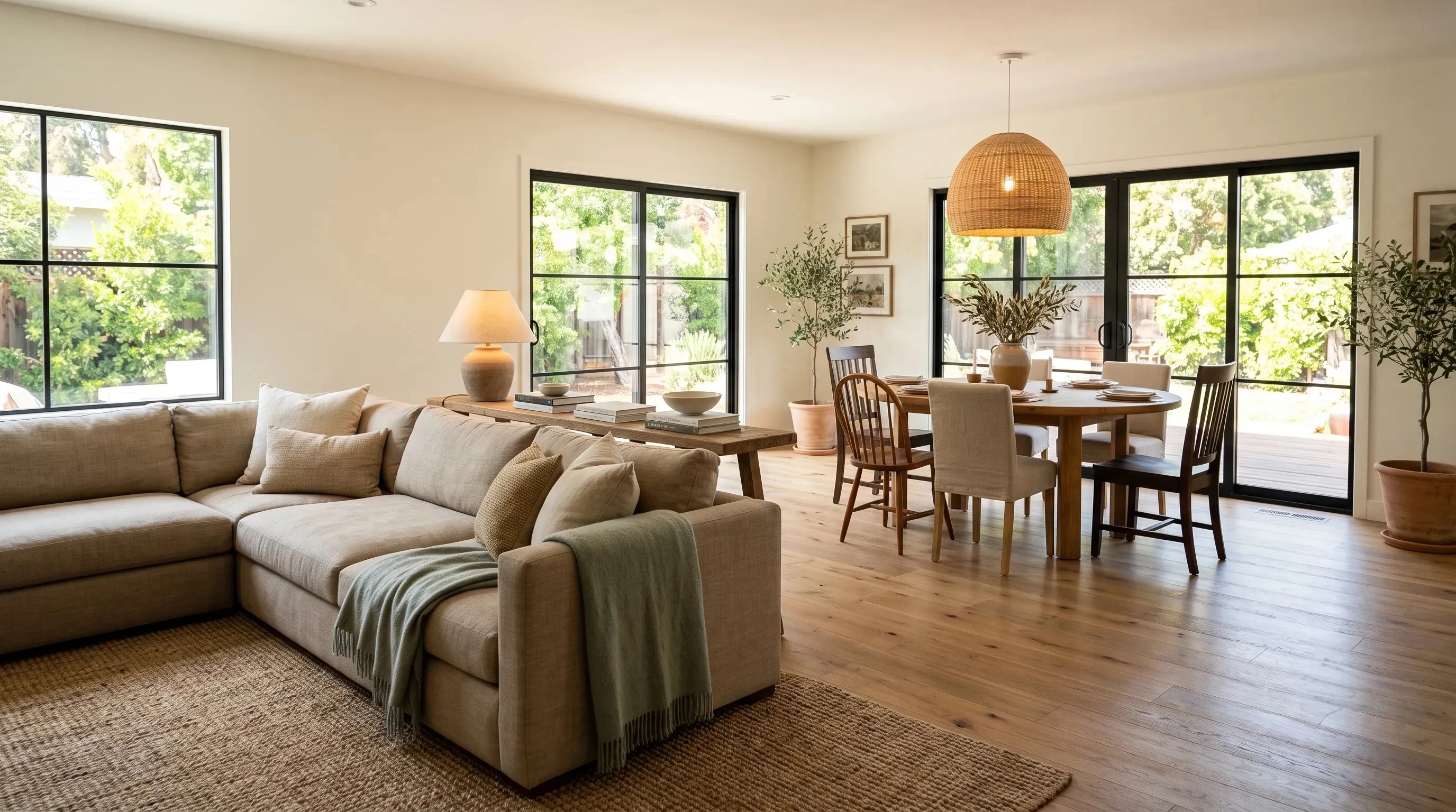 Living and dining room interior remodel