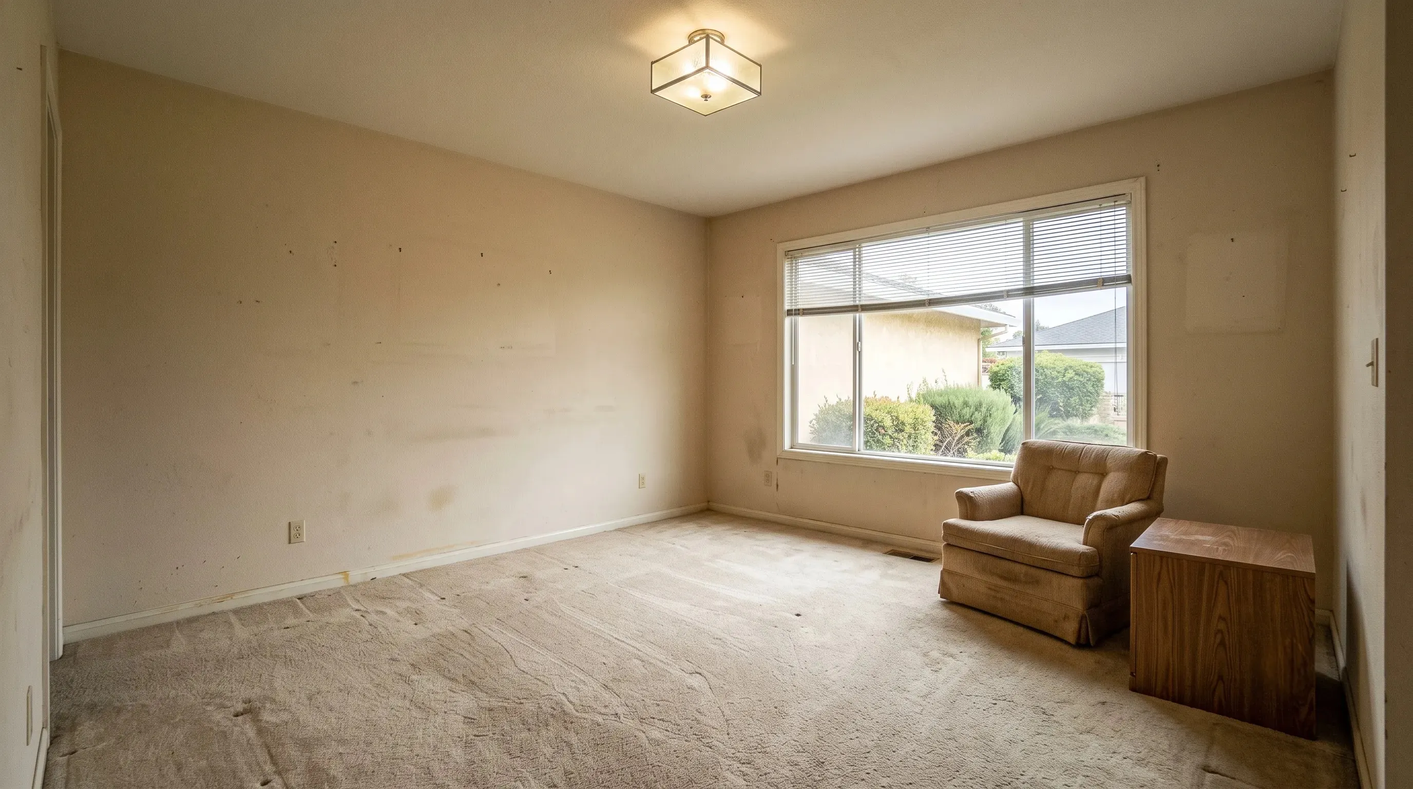 Interior space before remodeling by New Castle Construction