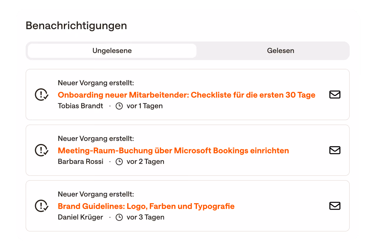 Benachrichtigungen über neue Inhalte in Ariadne.