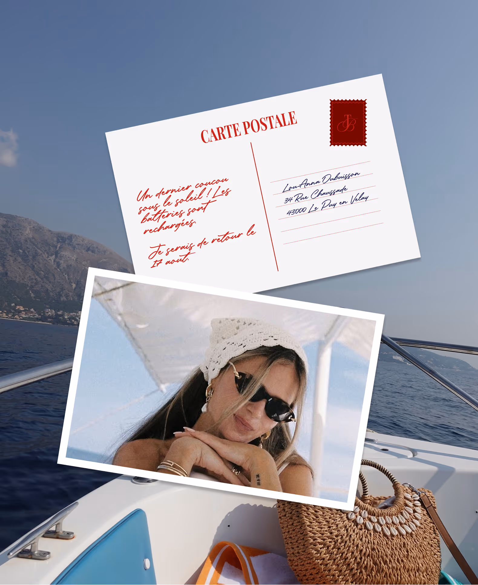 Exemple d'application identité visuelle LTB : carte postale