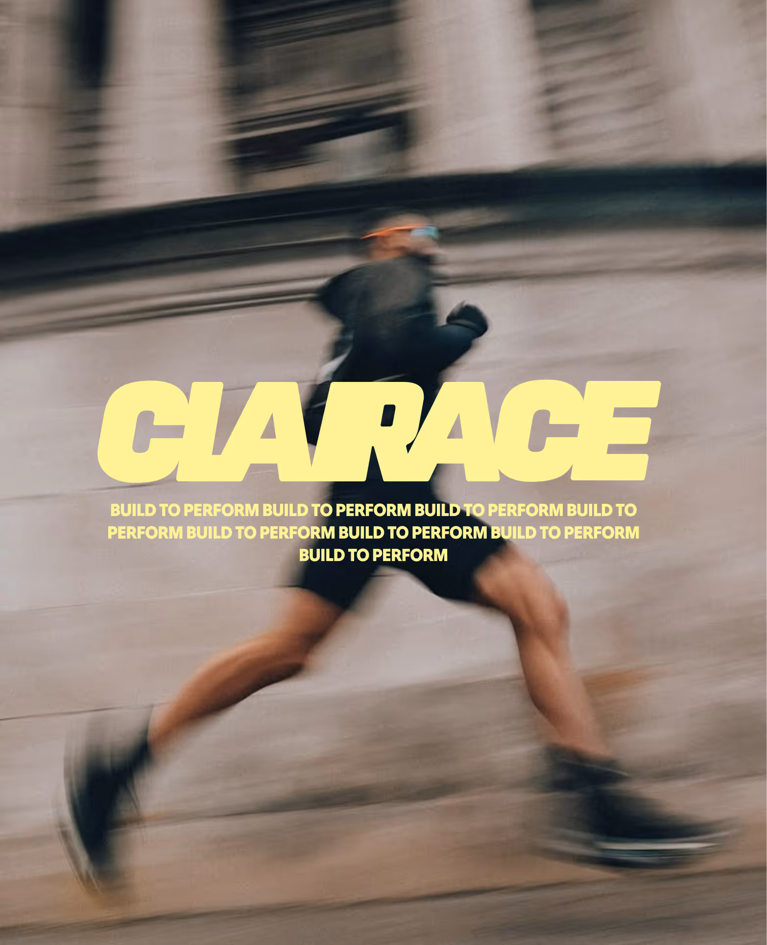 Logo Clarace avec slogan "Built to perform"