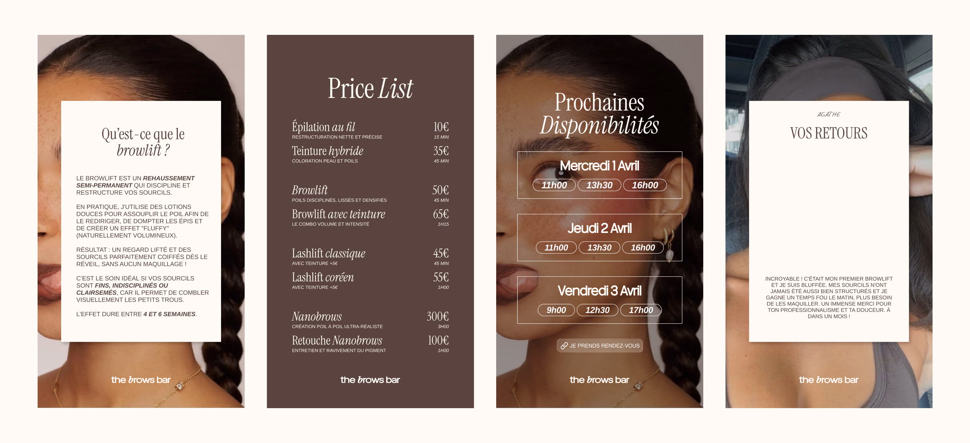 Templates stories Instagram : FAQ, Price List, Retours clients