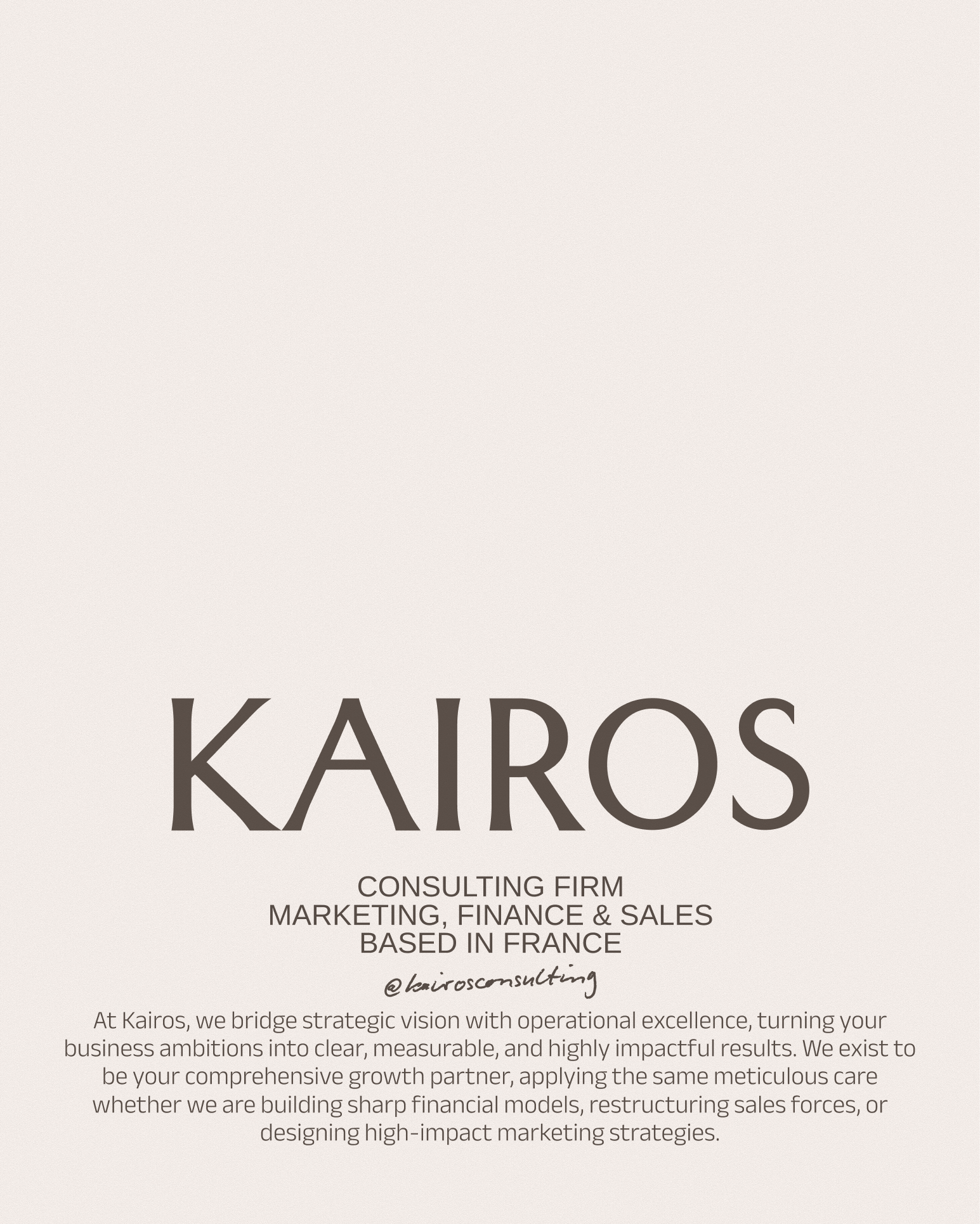 Exemple d'application de l'identité visuelle Kairos : post Instagram