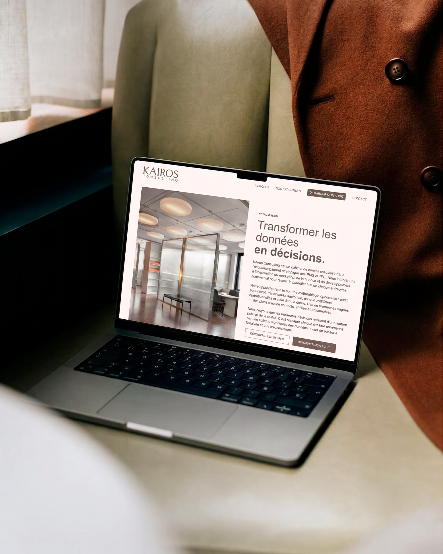 Aperçu du site web de la marque