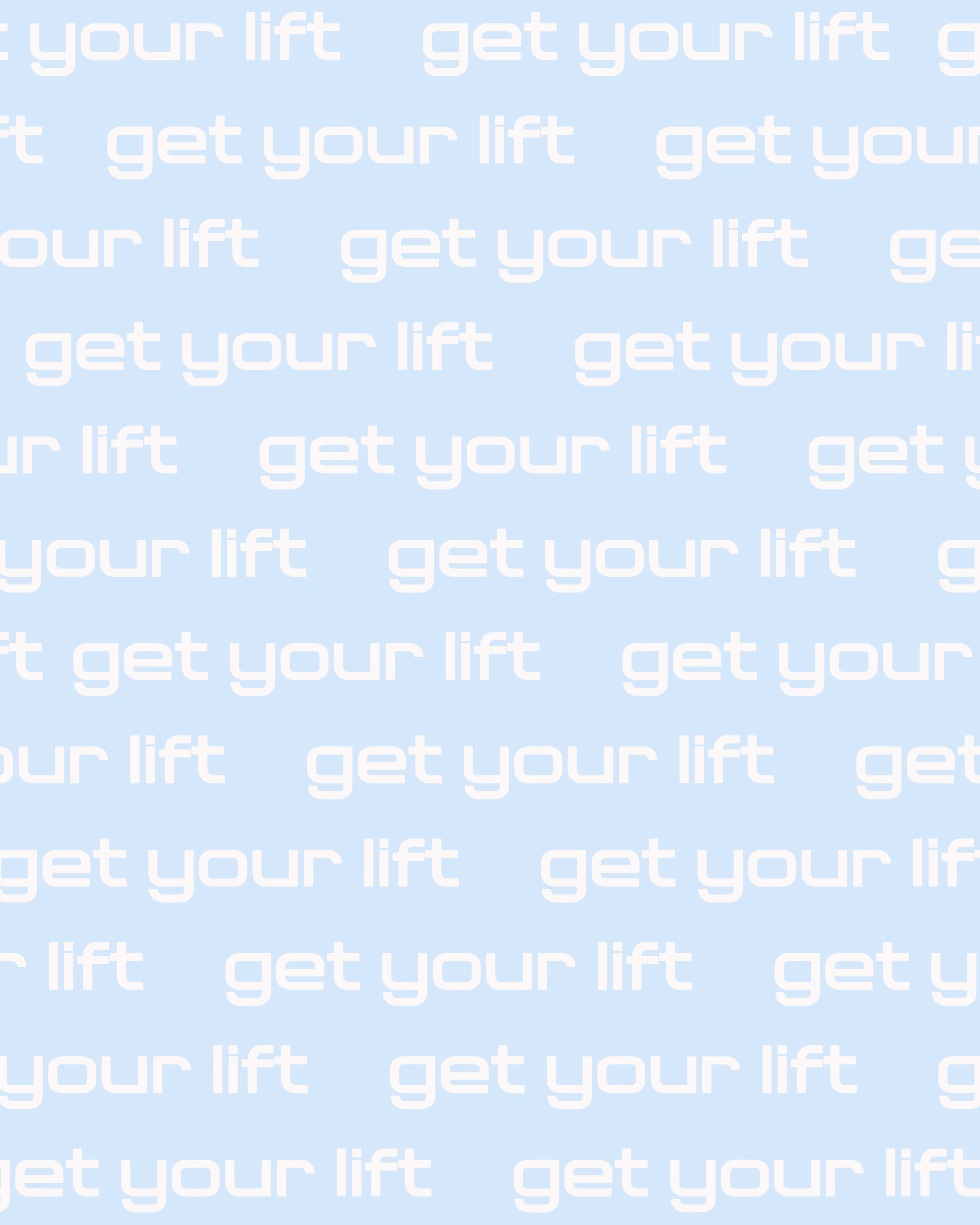Exemple d'application de l'identité visuelle pour GET YOUR LIFT
