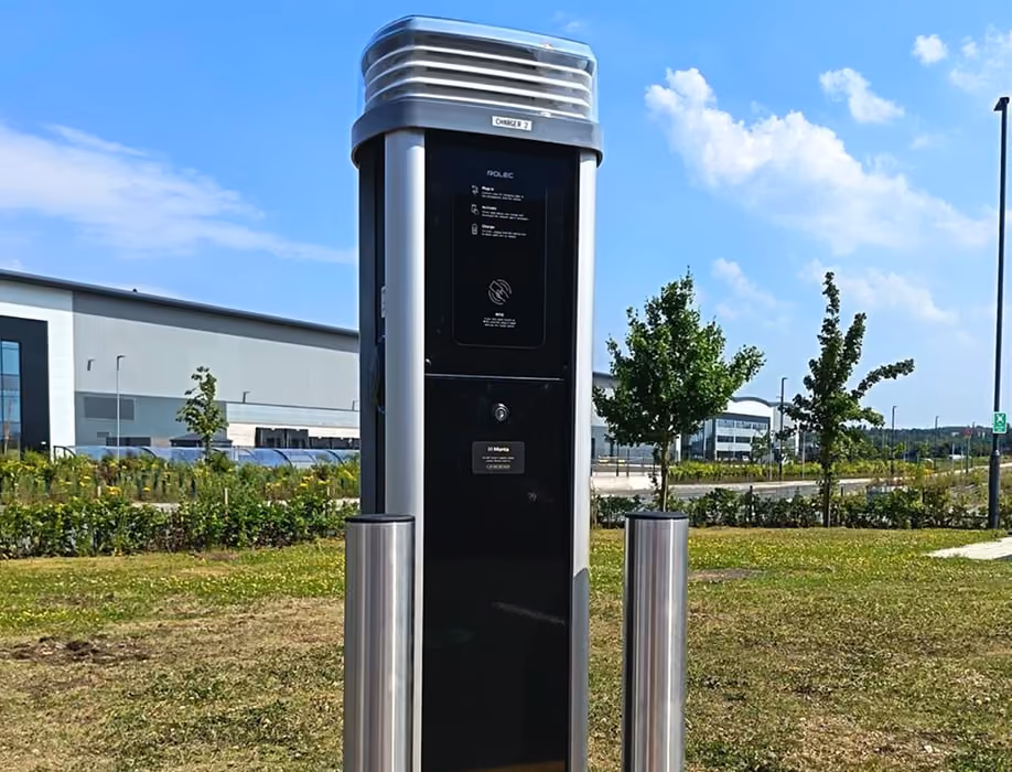 Commercial EV charging infrastructure installation