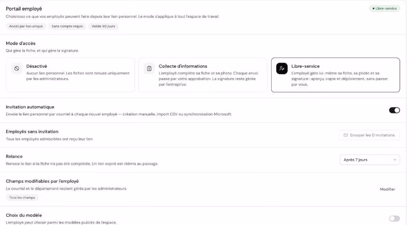 Portail employé GENSY.EMAIL