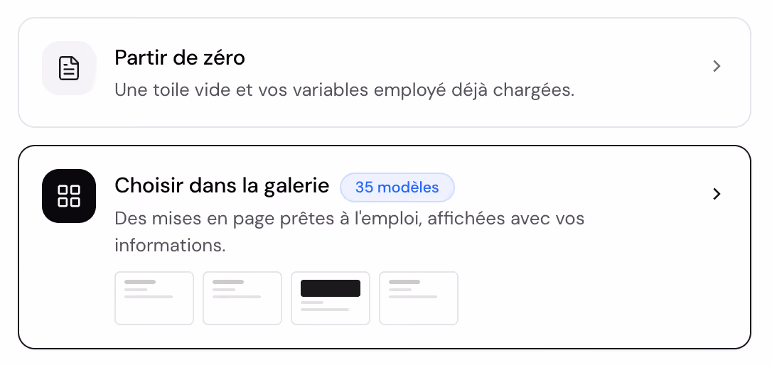 Galerie de modèles GENSY.EMAIL
