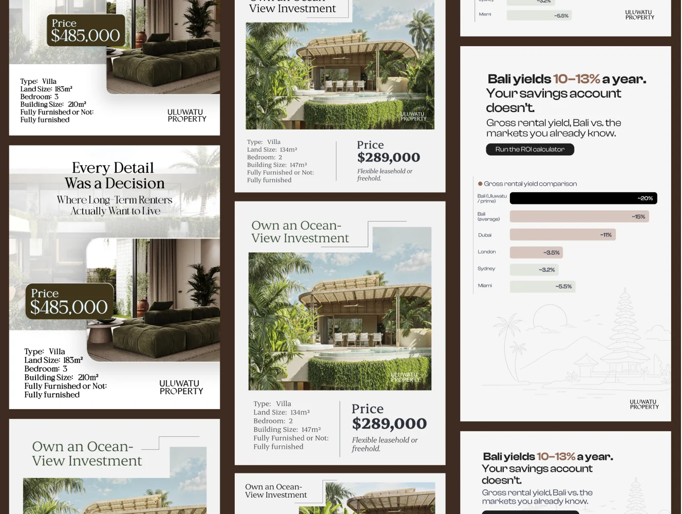 Uluwatu Property digital ad creative